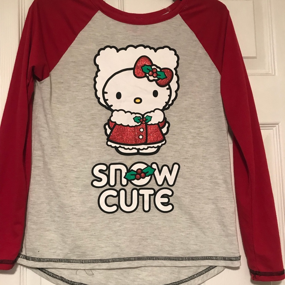 Girls hello kitty winter long sleeve shirt